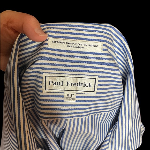 Paul Fredrick dress shirt, size 18-37 - Picture 7 of 7
